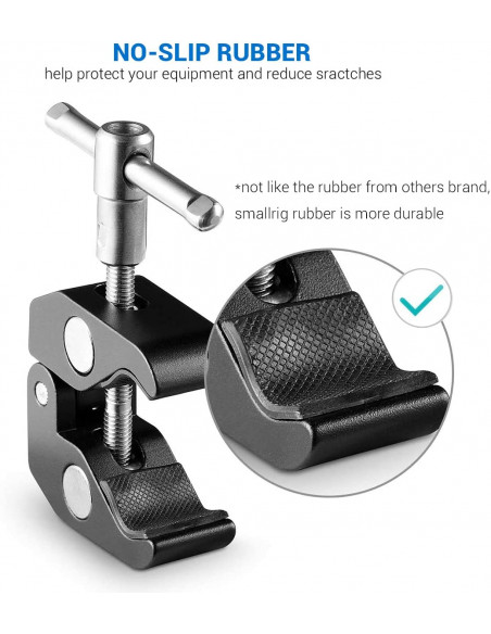 Nano Clamp (x2) SmallRig 2058 - Fixations polyvalentes 1/4" et 3/8"