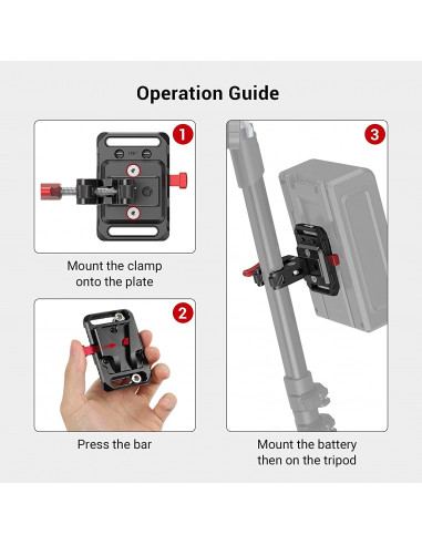 Plaque pour mini batterie v mount - small rig 2989 - Produits techniques