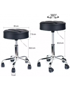 Tabouret de maquillage a roulette - Location Régie - Régie 2