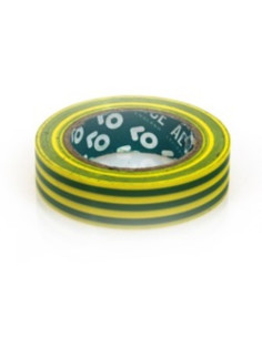 Yellow and green PVC adhesive tape 15 mm x 10 m