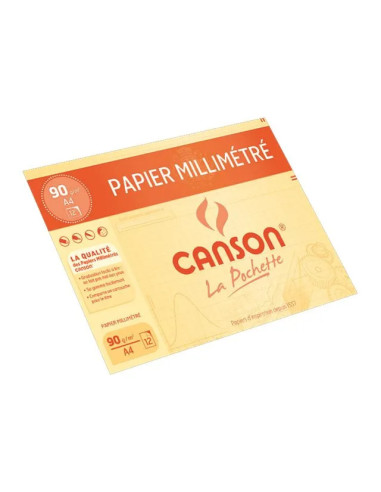 CANSON - Graph Paper Pouch - 12 sheets - A4 - 90 gsm