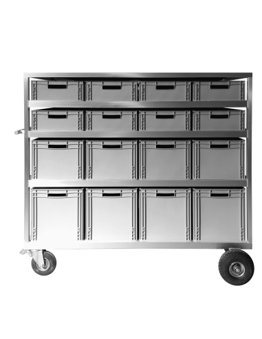Front Stock Cart 16 Bins / 60×40(LxW)