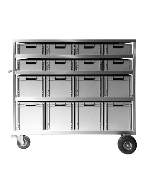 Front stock cart 16 bins / 60×40(lxw) - Roulantes - Ciné Factory