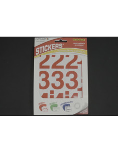 Adhesive Number 50 mm Red