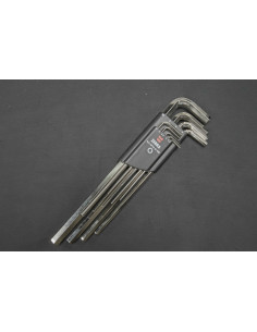 WURTH 9-piece bent male hex key set, long metric
