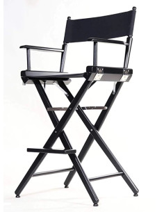 Fauteuil maquillage noir (hauteur d'assise : 74 cm) - FILMCRAFT - Iconiques du Cinéma