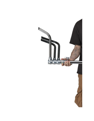 KUPO - C Stand 40" Chrome - Trépied 3 sections 134 à 323 cm - Base acier et verrouillage breveté