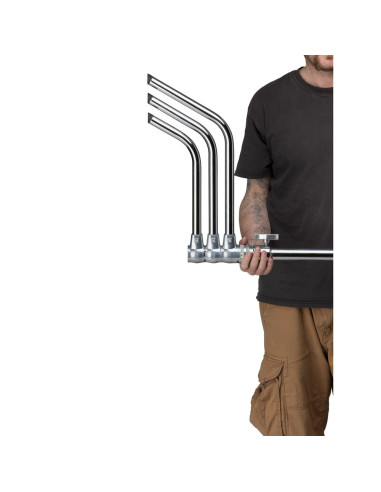 KUPO - C Stand 40" Chrome - Trépied 3 sections 134 à 323 cm - Base acier et verrouillage breveté