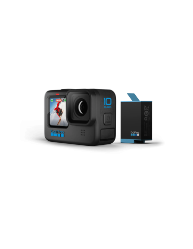 Pack GoPro Hero10 (avec 2 batteries, Carte SD 256Go, clip pivotant, shorty et etui)