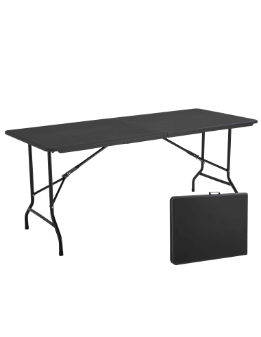 Table régie noire plastique 180x78cm