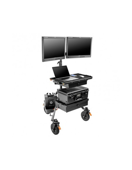 Axis Command Station Plateforme Dit Avec Tiroir + Plateforme Pour Valise Avec Tiroir Bac + Dual Bar Avec 2 Têtes Vesa