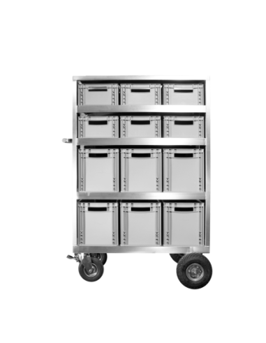 Cinecart - roulante de face 12 bacs - Roulantes - Cinéfactory
