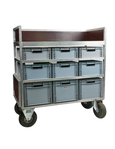 X-large control room rolling cart 9 trays large - Location Regie