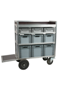Medium control room rolling cart 9 trays - Location Regie