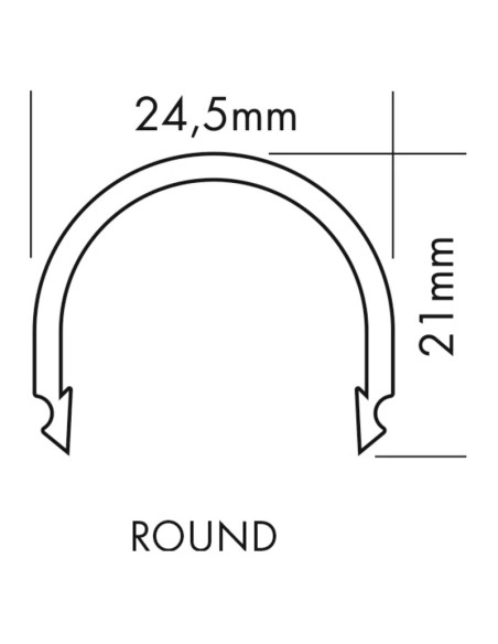 LEDBOX - Plastic cover - 1/2 round diffusing Milky - 2 metres - M-Line - Lamps, Lighting
