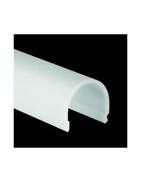 LEDBOX - Capot Plastique - 1/2 rond diffusant Milky - 2 mètres - M-Line - Lampes et éclairage