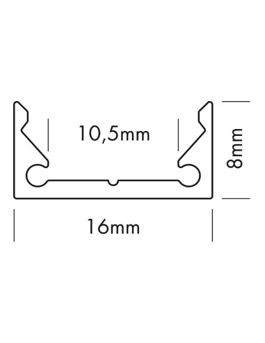 copy of LEDBOX - Aluminium profile - 2 metres - S-Line LOW