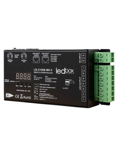 LEDBOX - Led Driver - 1 Output RGBWWA - DMX controllable - 6 x 6A