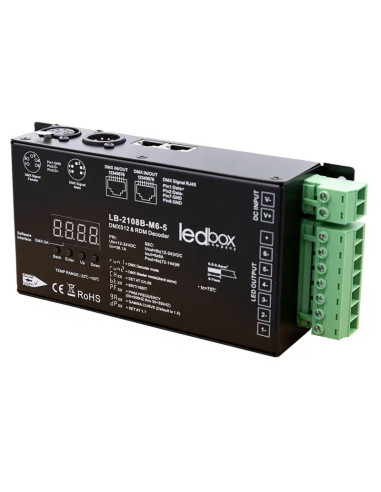 LEDBOX - Led Driver - 1 Output RGBWWA - DMX controllable - 6 x 6A - Lamps, Lighting