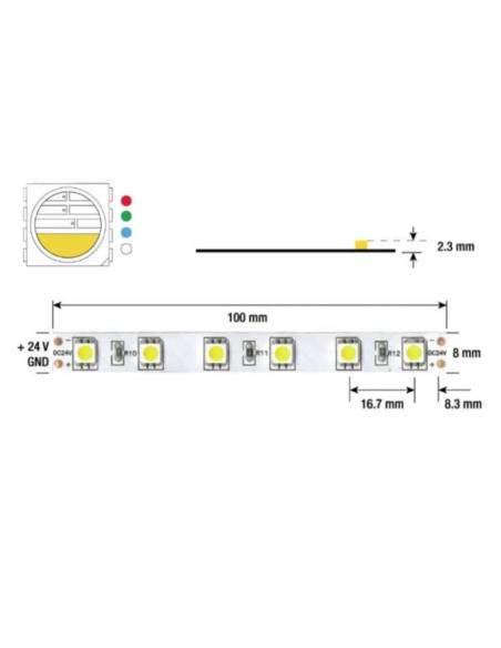 LEDBOX - LEDBOX - RGBW led ribbon - 4000K - 60 led/m - 19,2 W/m - Lamps, Lighting