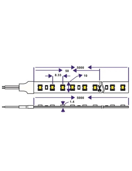Ledbox - warm white led tape - 3000 k - 120 led/m - 16 w/m - Lamps, Lighting - Lighting