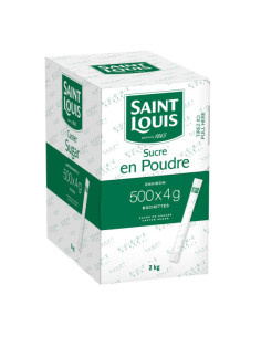 Sucre Saint Louis - Bûchettes 4g x500 - Boîte distributrice