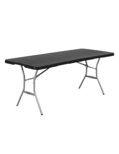 Table PVC valise pliante 183x76x74 noire