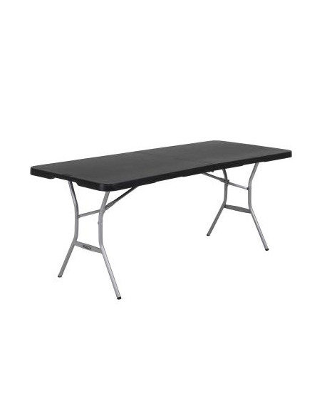 Table PVC valise pliante 183x76x74 noire