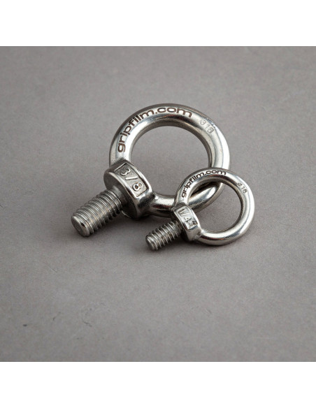 Grip film - 1/4 - 3/8 STAINLESS STEEL EYE BOLT SET