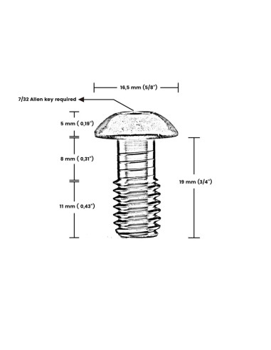 Grip film - Set de 2 Vis Inox à Tête Bombée 3/8” x 16mm – DIN 7380 - Outillages et Accessoires Caméra - Caméra