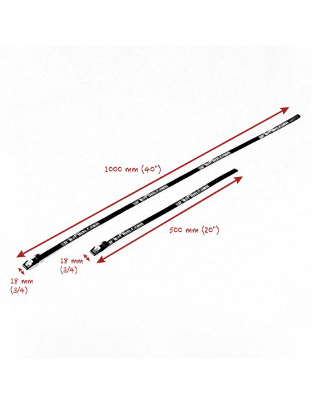 Grip film  - Set de Sangles Noires 18mm – Longueurs 500mm & 1000mm - Outillages et Accessoires Caméra - Caméra