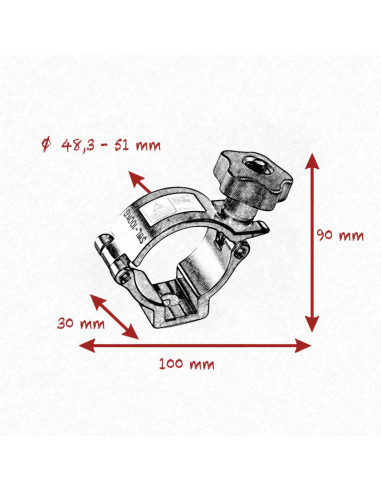 Grip film - 48.3 - 51mm HALF COUPLER CLAMP SET - Outillages et Accessoires Caméra - Camera & Video