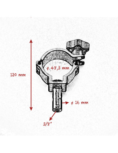 Grip film  - Set de Colliers de Serrage 48.3mm avec Broches 16mm (5/8") - Outillages et Accessoires Caméra - Caméra