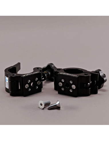 Grip film - Set de 2 Colliers de Serrage Demi-Circulaire Ø38–52 mm – Aluminium Noir, Charge Lourde - Outillages et Accessoires C