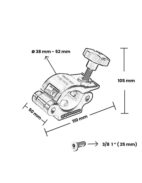 Grip film - 38 - 52mm HALF COUPLER CLAMP SET - Outillages et Accessoires Caméra - Camera & Video