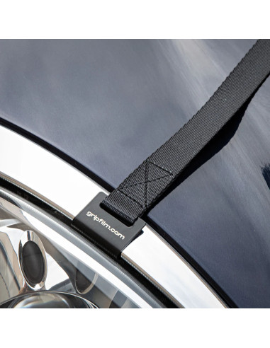 Grip film  - Sangle de Fixation Voiture Noire 25mm avec Cliquet – 3 m - Outillages et Accessoires Caméra - Caméra