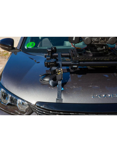 Grip film  - Sangle de Fixation Voiture Noire 25mm avec Cliquet – 3 m - Outillages et Accessoires Caméra - Caméra