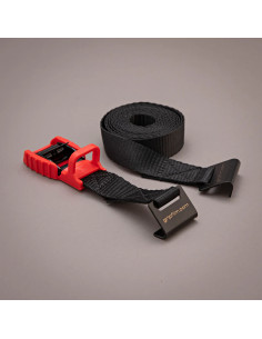 Grip film  - Sangle de Fixation Voiture 25mm avec Boucle à Déverrouillage Rapide – Noire & Rouge – 3 m - Outillages et Accessoir 2