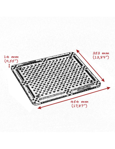 Grip film  - Plaque Cheese Plate "XL" – 454 x 353 mm – Aluminium Haute Résistance - Outillages et Accessoires Caméra - Caméra