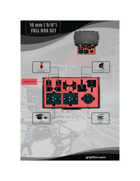 Grip film - 16mm ( 5/8" ) FULL BOX SET - Outillages et Accessoires Caméra - Camera & Video