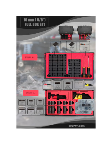 Grip film  - Coffret Complet 16mm (5/8") – Fixations Aluminium Couleurs - Outillages et Accessoires Caméra - Caméra