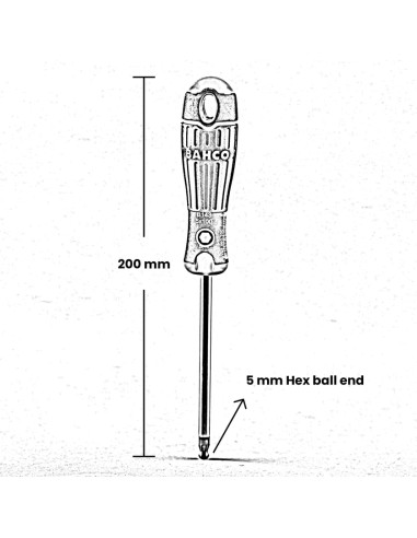 Grip film - 5mm HANDLE HEX BALL END ALLEN KEY WRENCH - Outillages et Accessoires Caméra - Camera & Video