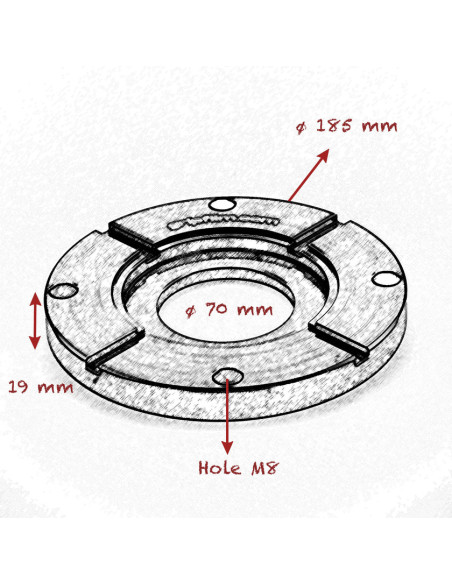 Grip film  - Base Mitchell Noire – Ø185 mm en Aluminium Haute Résistance - Outillages et Accessoires Caméra - Caméra