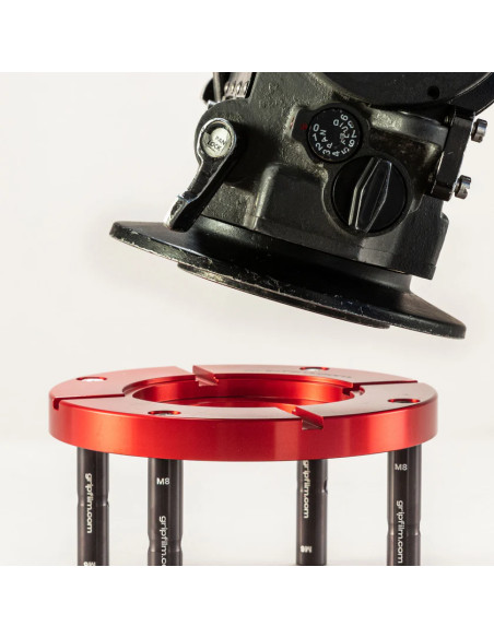 Grip film  - Base Mitchell Rouge – Ø185 mm en Aluminium Haute Résistance - Outillages et Accessoires Caméra - Caméra