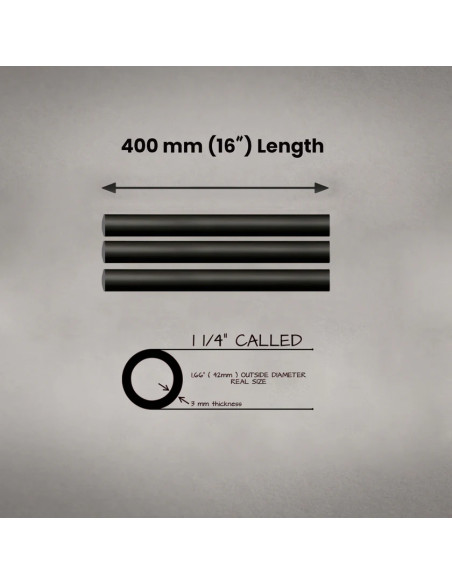 Grip film  - Set de Tubes 42 mm x 400 mm Anodisés Noirs – Aluminium Haute Résistance - Outillages et Accessoires Caméra - Caméra