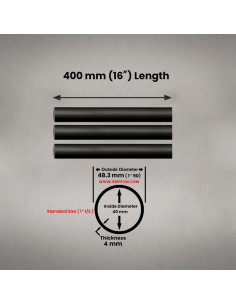 Grip film  - Set de Tubes 48,3 mm x 400 mm – Aluminium Anodisé Noir - Outillages et Accessoires Caméra - Caméra 2
