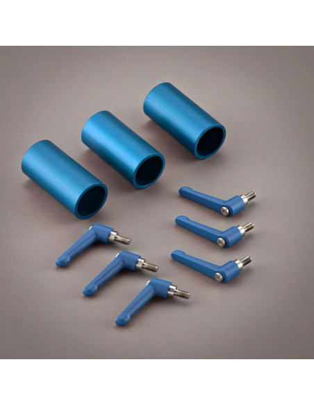 Grip film  - Kit Tube Aluminium 48,3 mm (1" 1/2) + Leviers de Serrage M8 Bleu – Set de 9 pièces - Outillages et Accessoires Camé