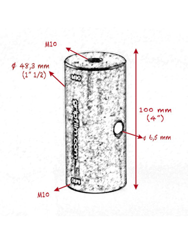 Grip film - M10 - M10 STARTER PIN 48.3mm (1" 1/2 ) SET - Outillages et Accessoires Caméra - Camera & Video