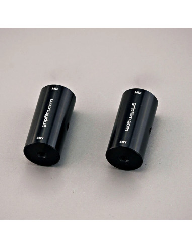 Grip film - Set de 2 Starter Pins Ø48,3 mm – Double Filetage M12, Aluminium Noir Anodisé - Outillages et Accessoires Caméra - Ca