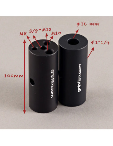 Grip film - Set de 2 Multi Starter Pins Ø42 mm avec Récepteur 16 mm (5/8") – Filetages Multiples - Outillages et Accessoires Cam